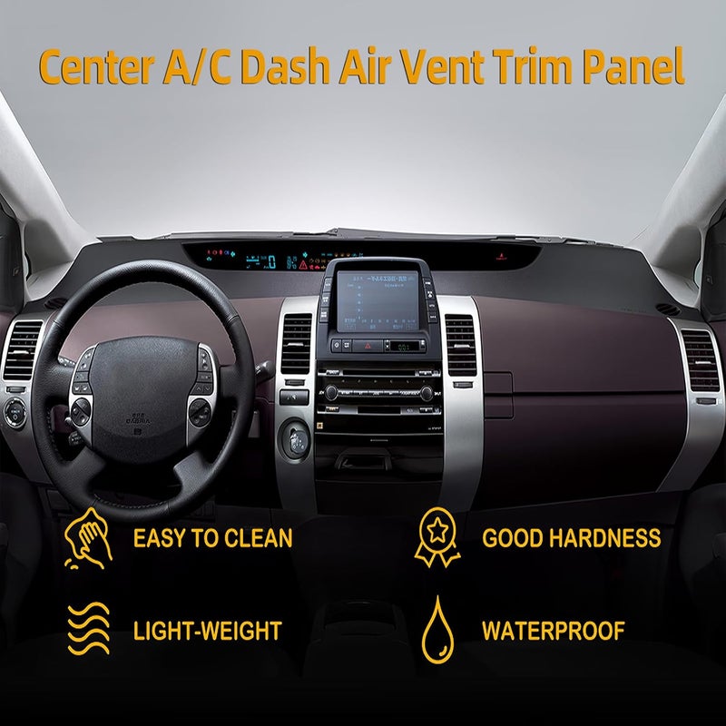 OVANOH Pair Center A/C Dash Air Vent Trim Panel Dashboard Cover Compatible For Toyota Prius 1.5L 2004-2009 Air Vent Outlet Panel Left & Right Side Replaces 5567047060 5568047020 - Image 4